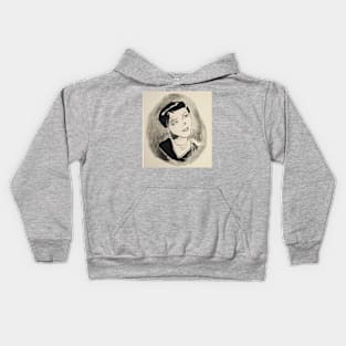 Portrait in grayscale Kids Hoodie